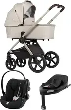 Детская коляска Venicci Upline 2 – zestaw 4w1 – z fotelikiem Cybex Cloud G i-Size i Bazą G – Stone Beige Киев - изображение 1