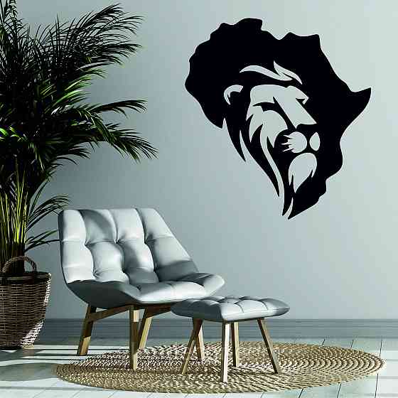 Декоративное настенное Панно «Лев - 2» Декор на стену 70*64 см, Черный Киев