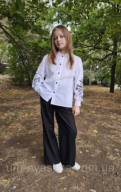 Біла сорочка з вишивкою 134-152 Кривий Ріг - фото 2