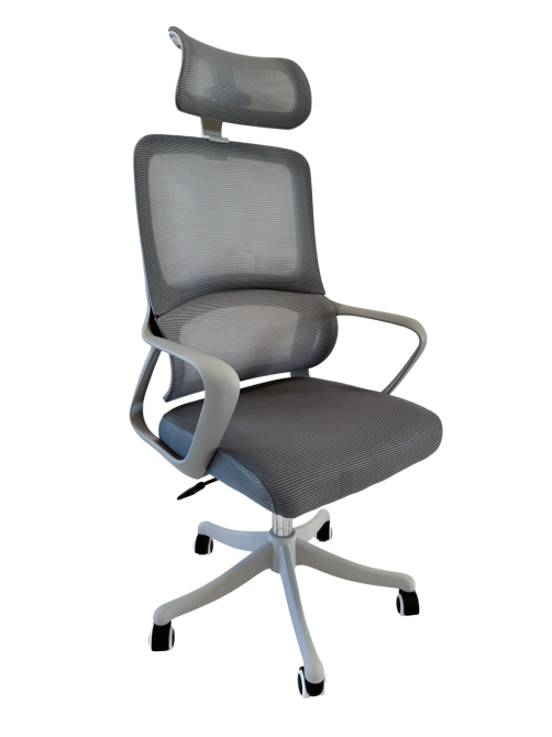 Офисное эргономичное кресло ERGO E2502 с сетчатой обивкой серое Киев - изображение 3