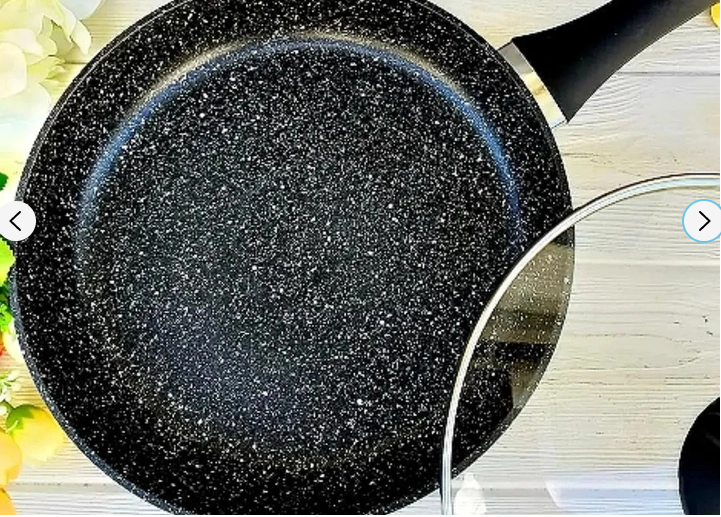 Сковорода UNIQUE UN-5144 22 см с крышкой/гранит темный Одесса - изображение 3