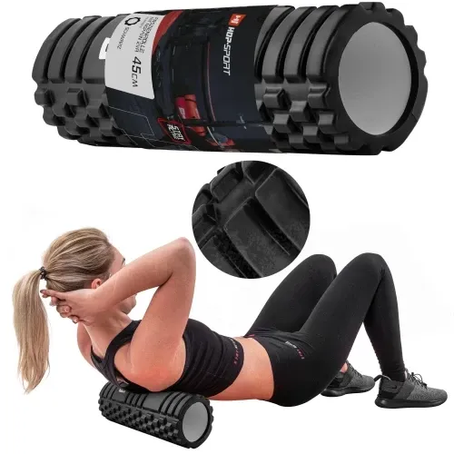 Роллер для кросфіту та йоги EVA 45*14 см Hop-Sport чорний Київ