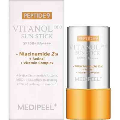 Средство от загара Medi-Peel Peptide 9 Vitanol Sun Stick Pro SPF50+ Стик с пептидами и витаминным комплексом 23 г (8809941822250) Винница