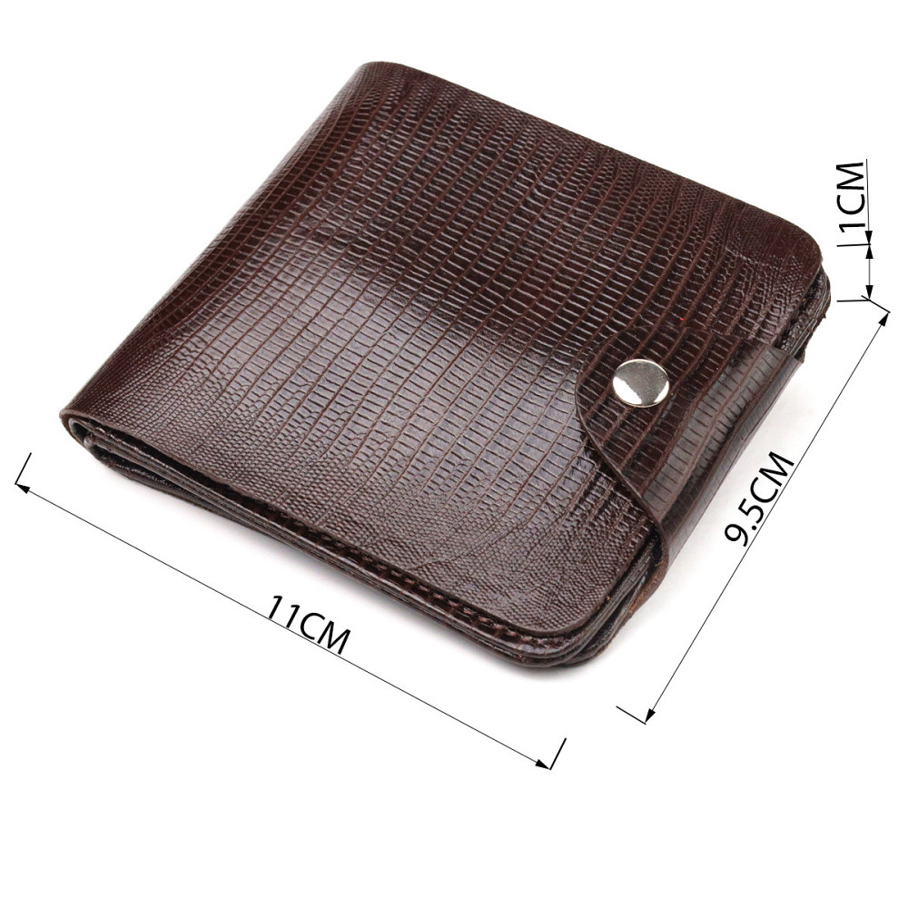 Элегантное портмоне для мужчин в два сложения из натуральной фактурной кожи Коричневое (CANPELLINI) Киев - изображение 7