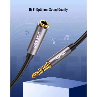 Кабель мультимедійний 3.5mm M to 3.5mm F 1.0m AV118 gray Ugreen (10592) Вінниця