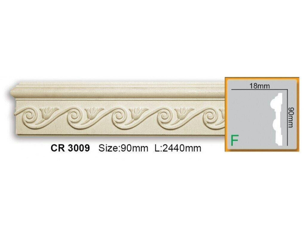 Молдинг полиуретановый с орнаментом Gaudi Decor CR 3009 Днепр - изображение 1