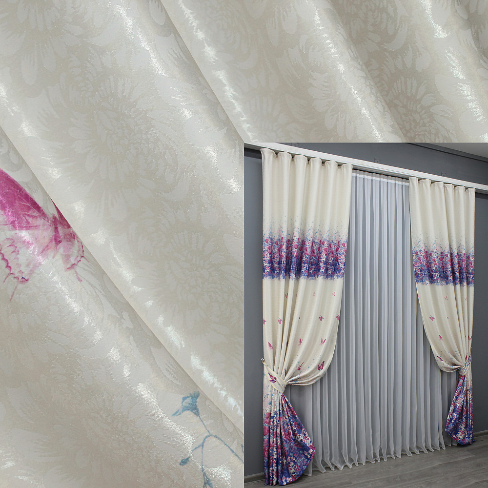 Комплект готовых штор VR-Textil Фотошторы № 1412ш Разноцветный 150х270 см 2 шт (33-0275) Киев - изображение 1