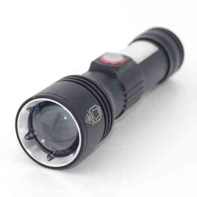 Ліхтар Quantum Adept 10W LED zoom +COB з USB+ Li-ion18650/2600mAh (QM-FL1031-18650/2600) Вінниця
