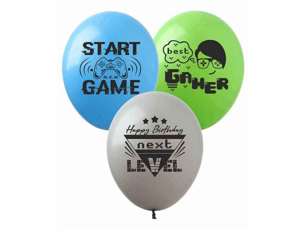 Кульки 12 (30 см) Best Gamer 1-стор. (10шт/уп) 828291 ТМ PELICAN Київ - фото 1
