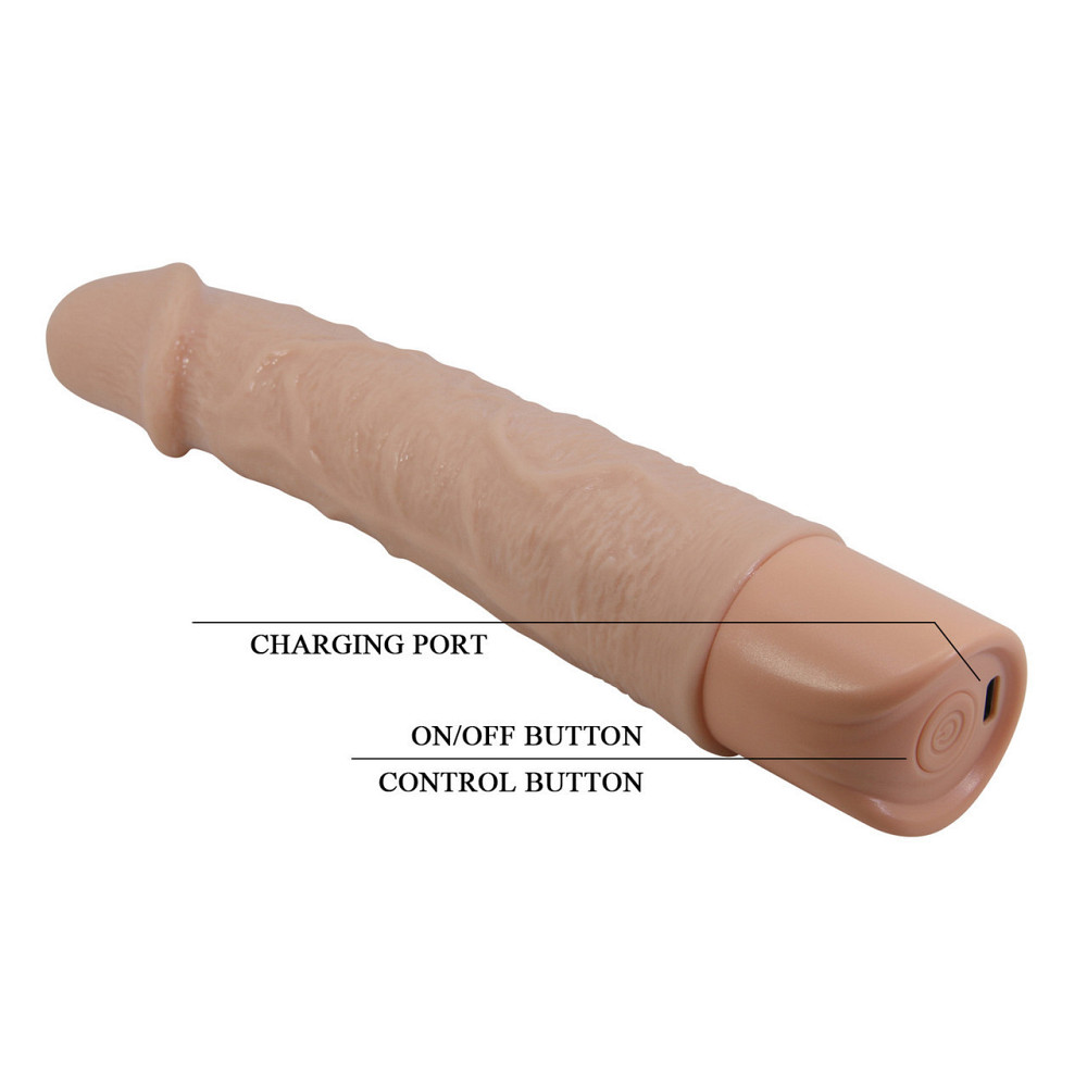 Реалістичний вібратор, що перезаряджається Pretty Love - Leander Realistic Vibrating Dildo, BW-500080 Sex Aura Київ - фото 9