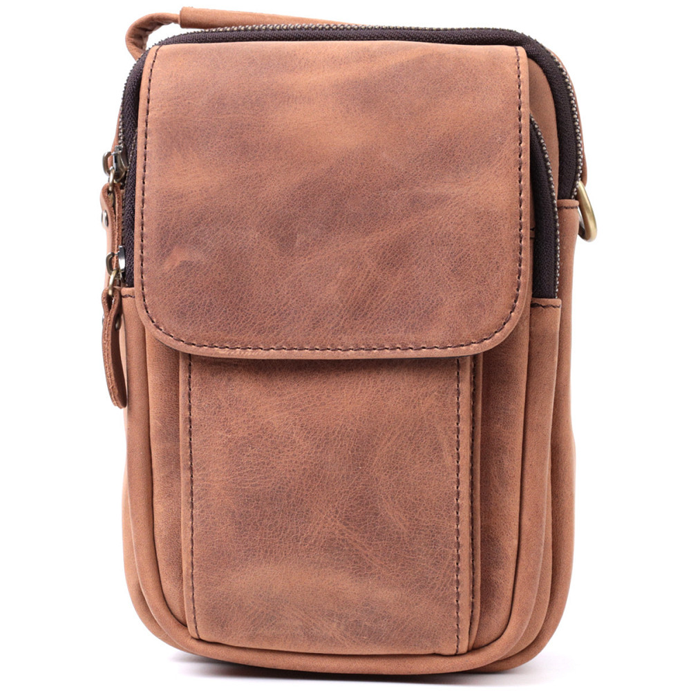 Винтажная сумка для мужчин из натуральной кожи Коричневый (Vintage) Киев - изображение 10