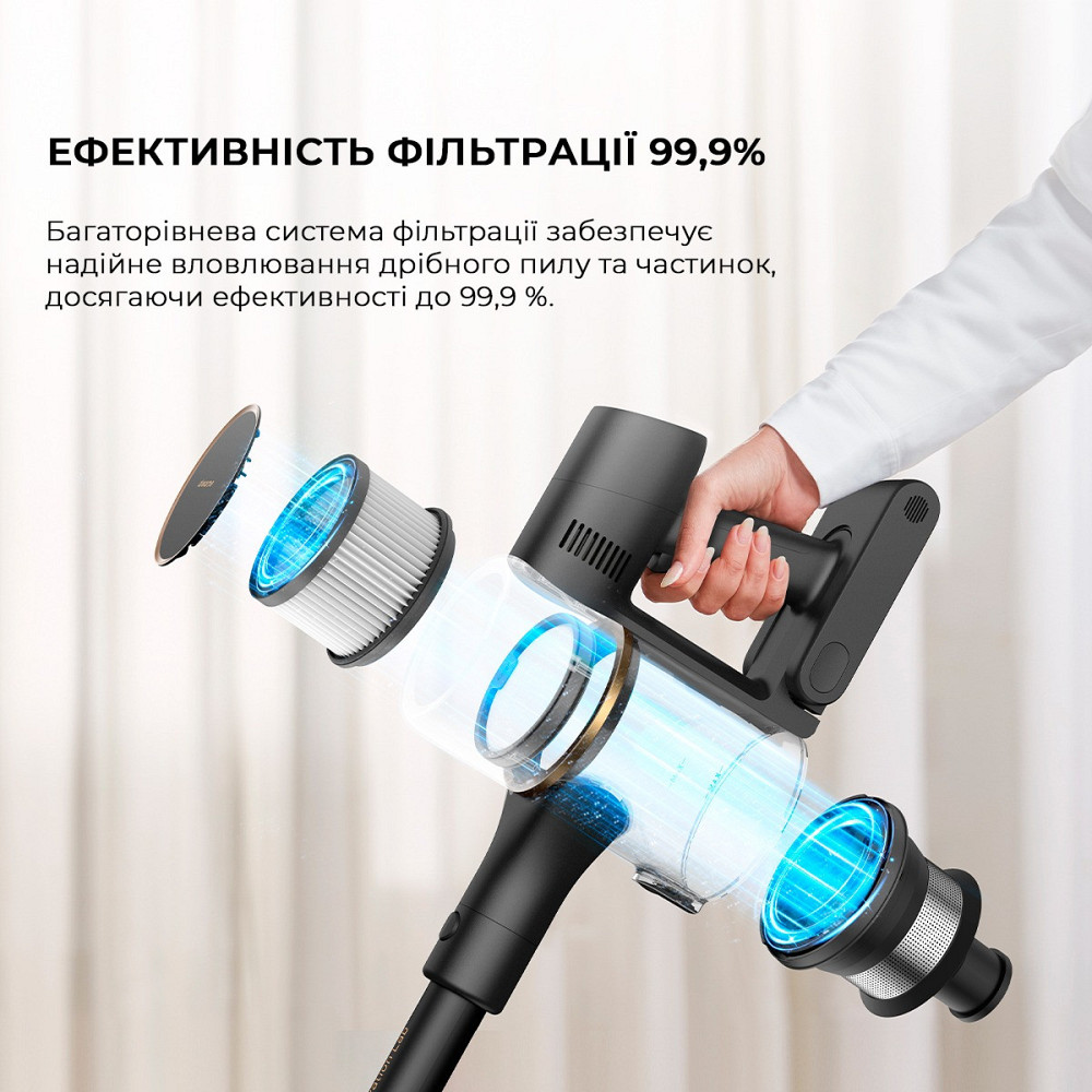 Акумуляторний пилосос Dreame R10 Pro Aqua (VZV15A) ( Сірий ) Харків - фото 19