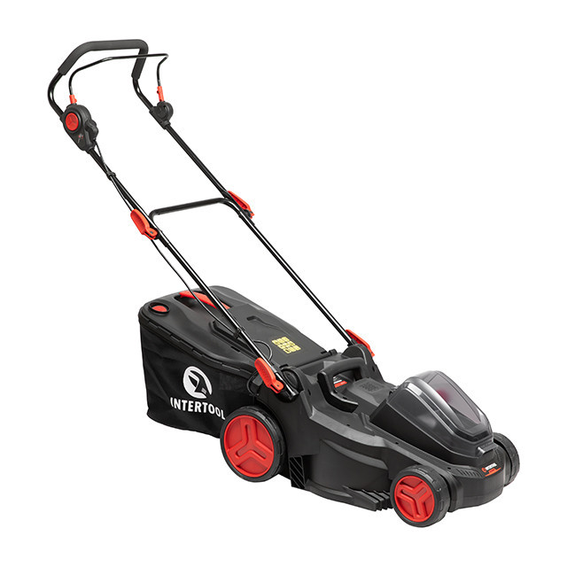 Газонокосарка акумуляторна безщіткова 40 В (2×20 В), 3500 об/хв, ширина захвату 370 мм, висота зрізу 25-75 мм, контейнер 40 л, без Київ - фото 1