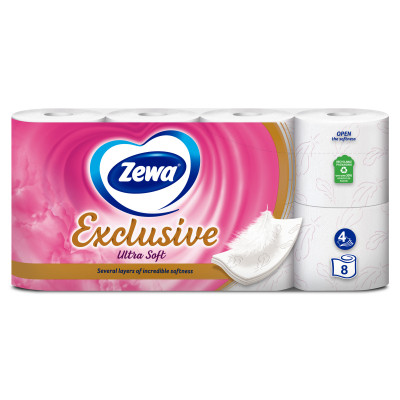 Туалетная бумага Zewa Exclusive Ultra Soft 4 слоя 8 рулонов (7322541046532/7322541191041) Винница - изображение 1