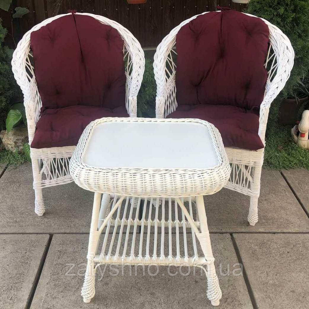 Плетеная белая мебель  с накидками |  Мебель из лозы  |мебель плетеная белая Киев - изображение 10