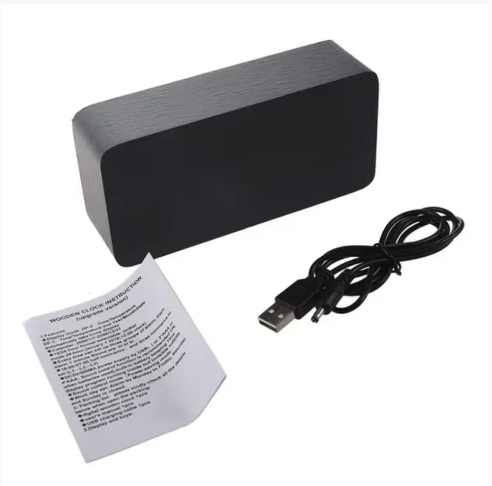 Настільний годинник із будильним годинником від мережі та від батарейок із синьою підсвіткою VST-862-5 (80) Одеса - фото 3