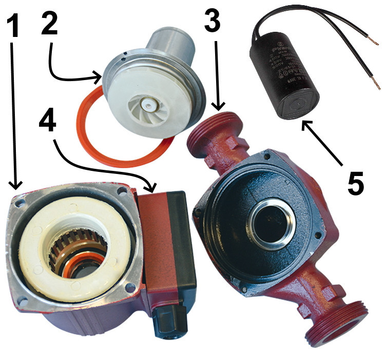 Насос циркуляционный UPS25-40 130 мм + гайки (000019521) Киев - изображение 2