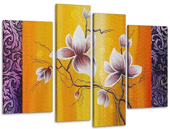 Модульна картина Абстракція Квіти Art-118_4 Київ