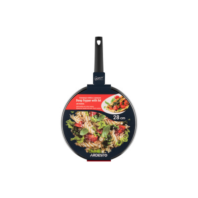 Сковорода Ardesto Gemini Gourmet Viareggio Cover Grey 28 см (AR1928GDL) Винница - изображение 2