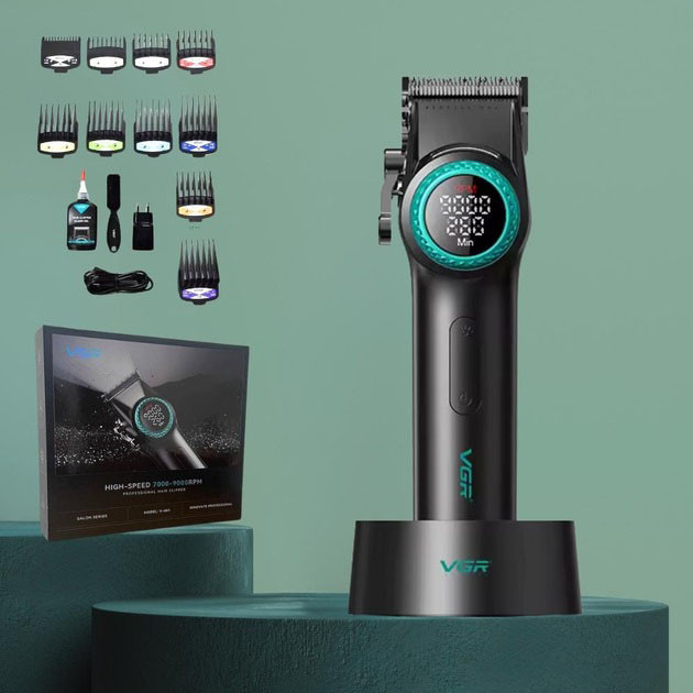 Чоловічий тример для окантовки VGR V-001, Машинка для стрижки волосся з акумулятором EH-13 Львів - фото 1
