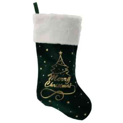 Украшение декоративное Chomik шкарпетка новорічна декоративна 50 см, диз. ялинка, червона, зелена (5900779900202_1) Винница