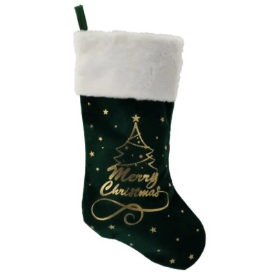 Украшение декоративное Chomik шкарпетка новорічна декоративна 50 см, диз. ялинка, червона, зелена (5900779900202_1) Винница - изображение 1