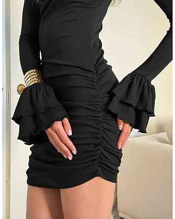 Жіноча міні сукня зі збірками рубчик Одеса