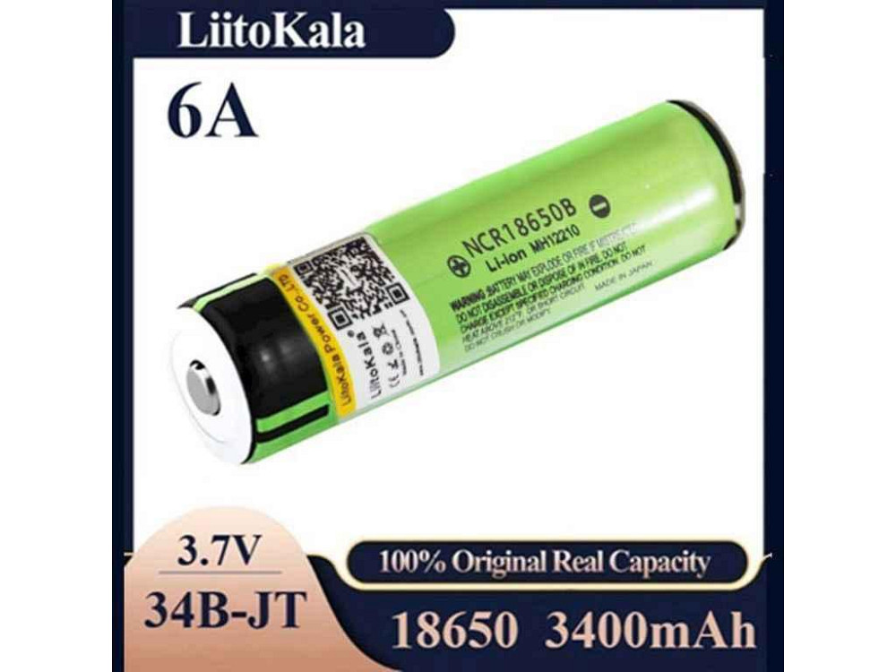 Аккумулятор 18650 Li-ion 3400mAh 1шт LiitoKala NCR 34B-JT, ОРИГИНАЛ ТМ LIITOKALA Киев - изображение 1