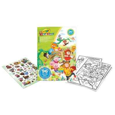 Набір для творчості Crayola Mini Kids Розмальовка Улюблені казки, 96 сторінок та додатково наліпки (25-1081) Вінниця