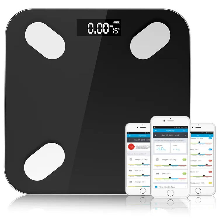 Цифрові ваги смарт Domotec, Ваги підлогові для аналізу тіла підлогові з датчиком температури MJ-68 Львів - фото 10