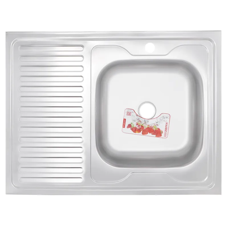 Кухонна мийка Zerix Z8060R-04-160E Satin модель ZS0606 Харків - фото 1