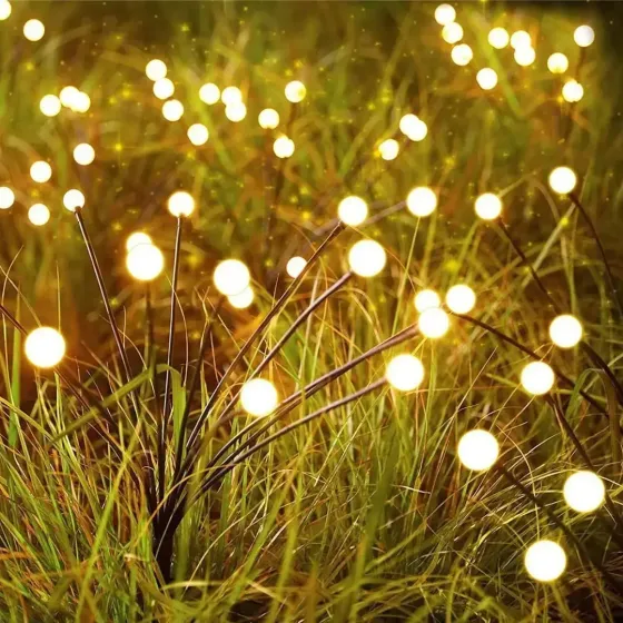 Садовый фонарь в упаковке 2 шт на солнечной батарее "Светлячки" 70 см Уличный фонарик Коломия