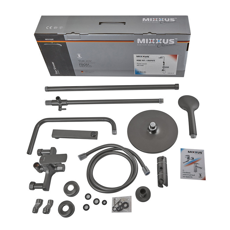 Душова колона зі змішувачем Mixxus Premium MONE 009-J Graphite   ( MI6783 ) 20985 Харків - фото 9