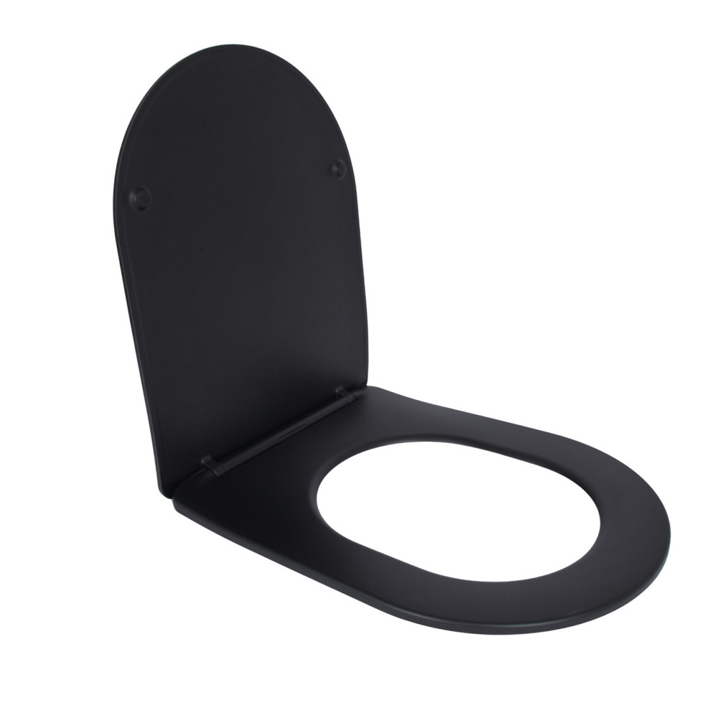 Qtap Сиденье для унитаза (Robin 660, Scorpio 520,660) 460x362x50 мм, Matt Black, с микролифтом, Slim Duroplast, Quick Release Киев - изображение 7
