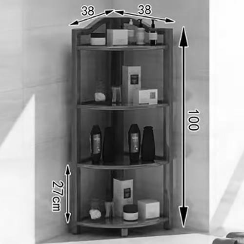 Стеллаж угловой для ванной 