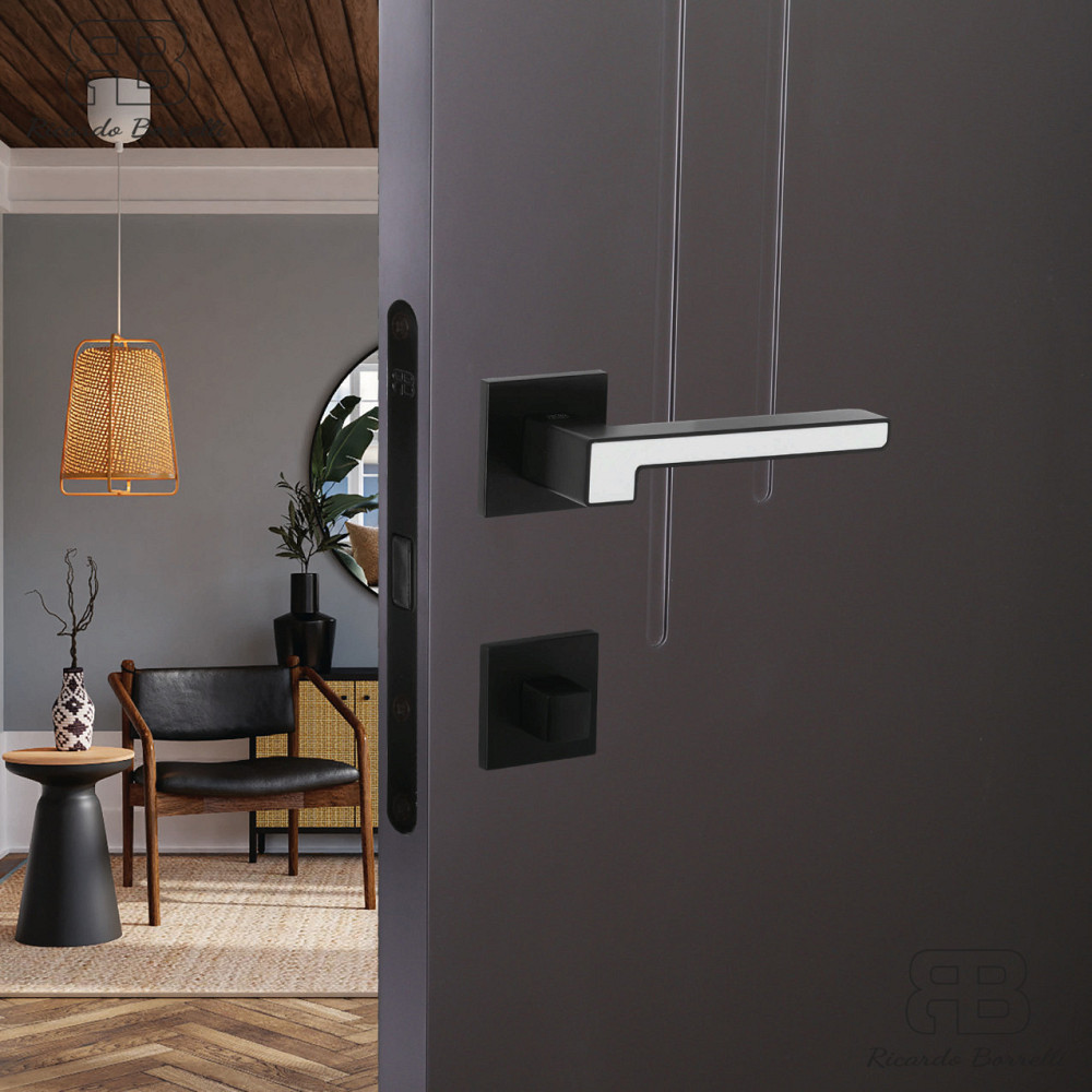 Ручка дверна Ricardo Borelli модель Quatro 05.50 MB матовий чорний Київ - фото 2