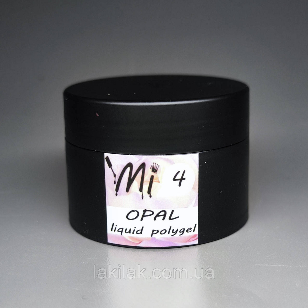 Рідкий полігель Мі OPAL #4 рожево-фіолетовий з шимером 30мл (баночка) Херсон - фото 1