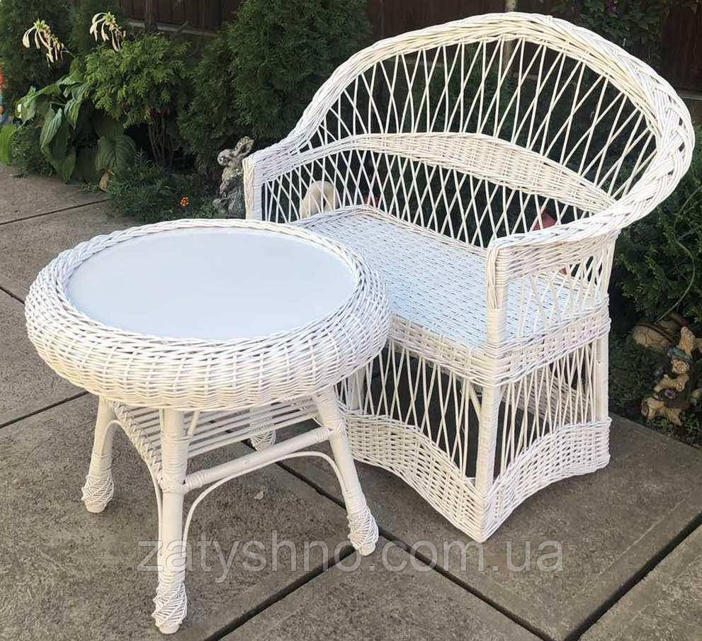 Диван и стол плетеный |Мебель из лозы  диваном |мебель плетеная белая со столом журнальным Киев - изображение 8