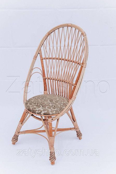 Крісло плетене маленьке із лози | крісло плетене для дачі крісло плетене Київ - фото 3