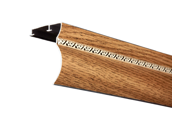 Алюминиевый карниз БР-12 Дуб светлый, молдинг на выбор Бровары