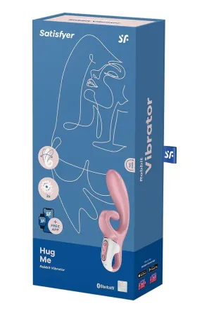 Смартвібратор-кролик Satisfyer Hug Me Pink, 2 мотори, діаметр 4,2см, широка кліторальна частина Львів