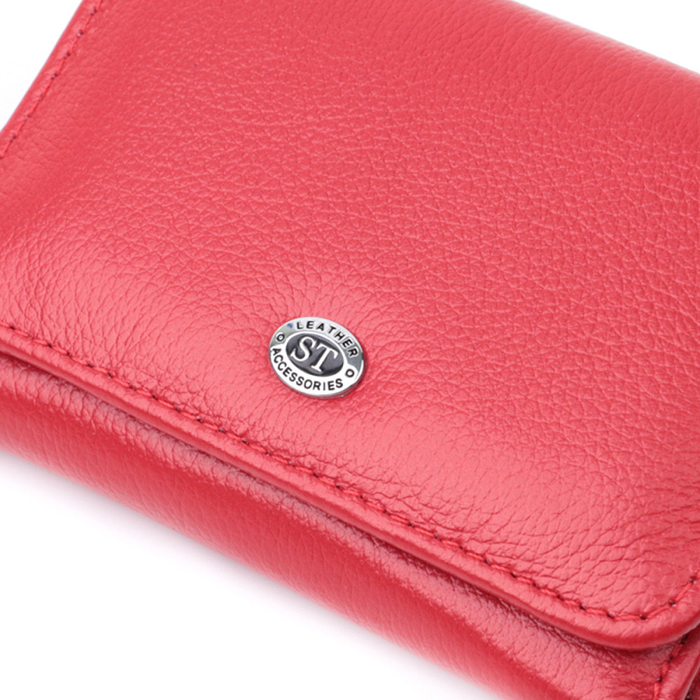 Женский кошелек горизонтального формату из натуральной кожи ST Leather 22721 Красный Киев - изображение 5