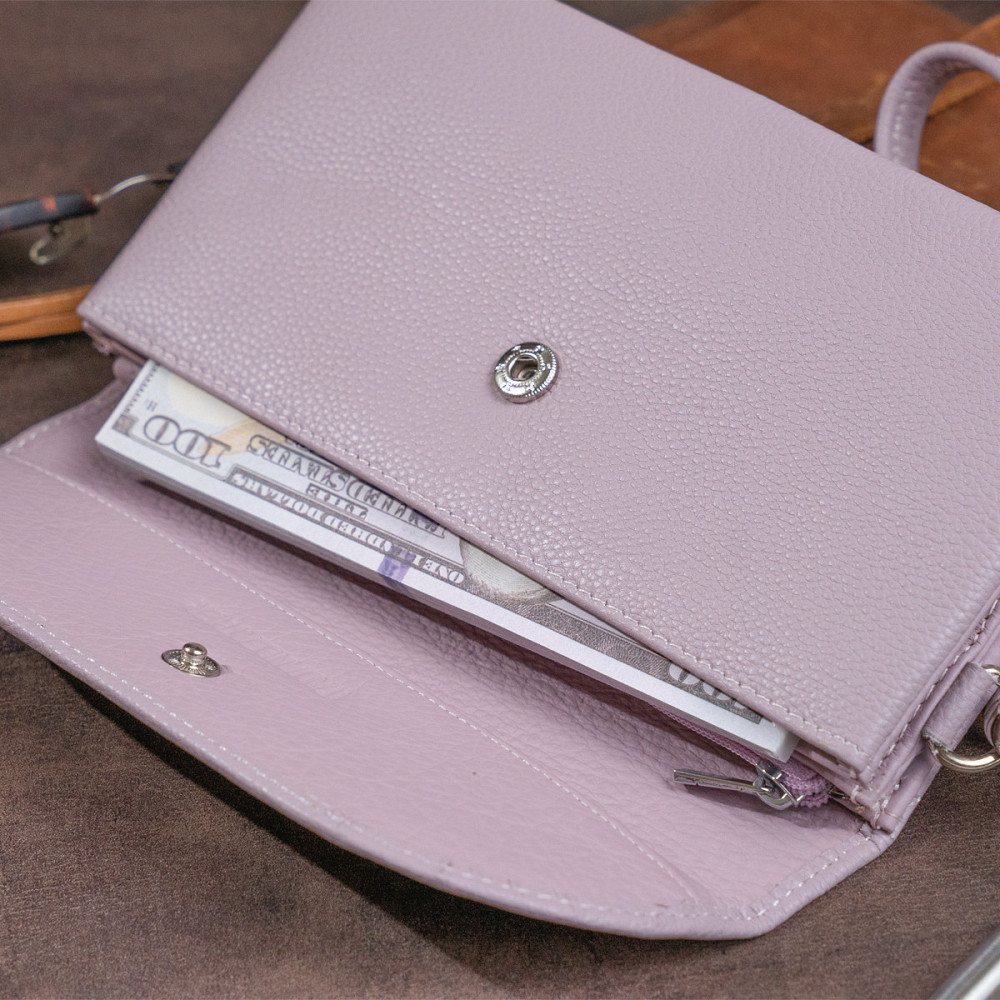 Клатч из кожи женский ST Leather 19322 Лиловый Киев - изображение 2