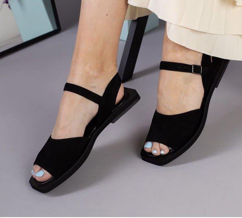 RONE Босоніжки жіночі RONE 543 чорні (літо, замша натуральна) (3936) Коломыя - изображение 6