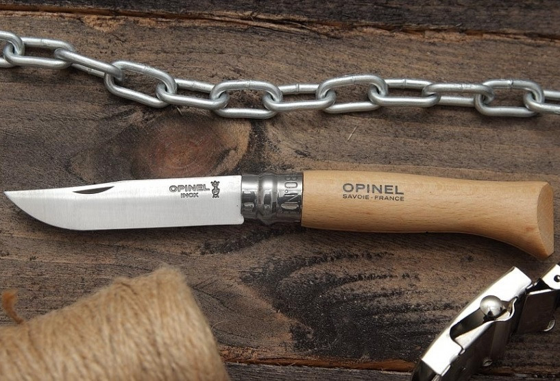 Кухонний Ніж універсальний Opinel "Inox Natural blister №8" (000405) Нержавіюча сталь Нововолинськ - фото 2