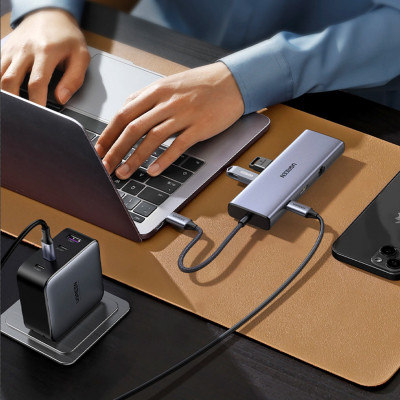 Концентратор Ugreen USB3.1 Type-C to HDMI60Hz/VGA/USB 3.0х3/RJ45/SD/TF/PD 100W 9-in-1 CM498 (15600) Вінниця - фото 3