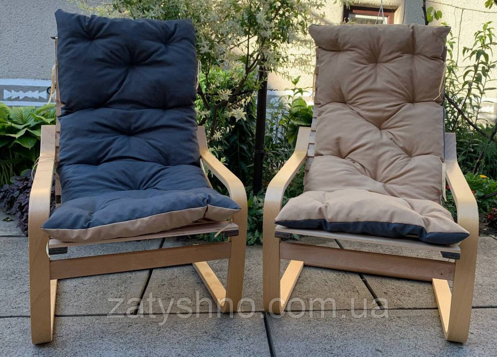 Крісло дерев'яне з подушкою Київ - фото 2