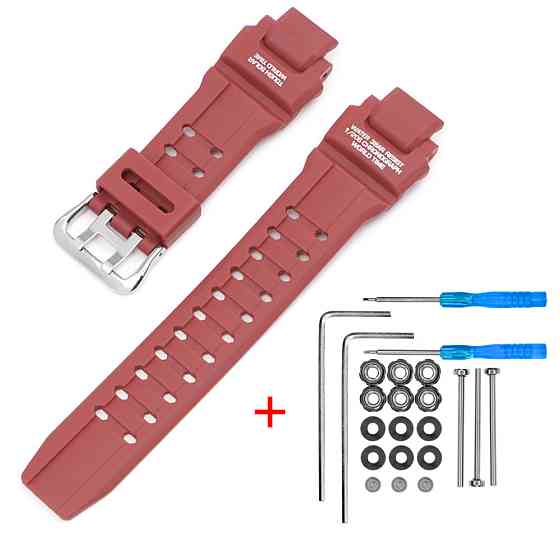 Ремешок для Casio G-Shock GW-A1000/GW-4000/GA-1000 Red Silver SBR Киев