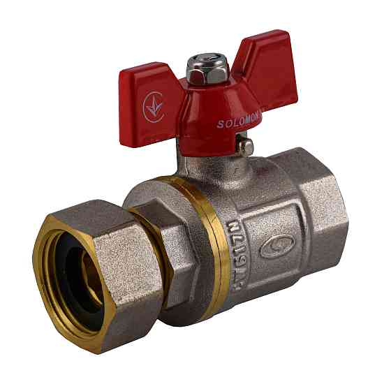 Кран кульовий прямий з накидною гайкою SOLOMON 3/4″ ВВ PN40 (V6003-S) Тернопіль