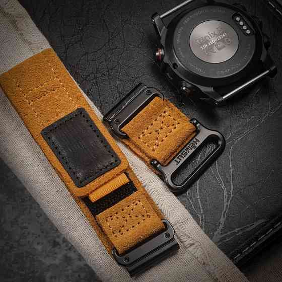 Ремінець для годинника Hemsut HGA143 Suede Leather Garmin Whisky 22 mm SBR Київ